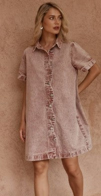 SASS - PEPE WAVE DENIM DRESS