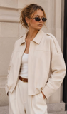 SMAIBULUN - SUEDE GATHER HEM BOMBER JACKET