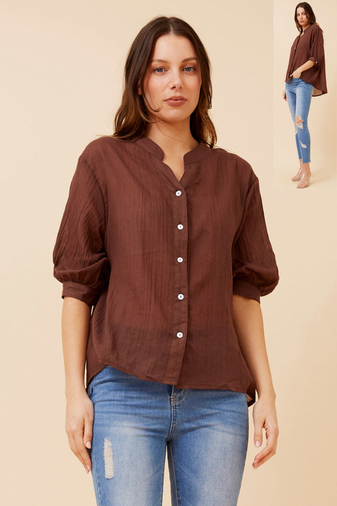 CKM BUTTON BACK DETAIL SHIRT