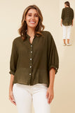 CKM - 3/4 RUCHED SLEEVE BLAZER
