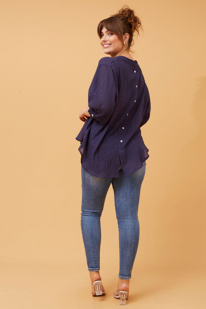 CKM BUTTON BACK DETAIL SHIRT