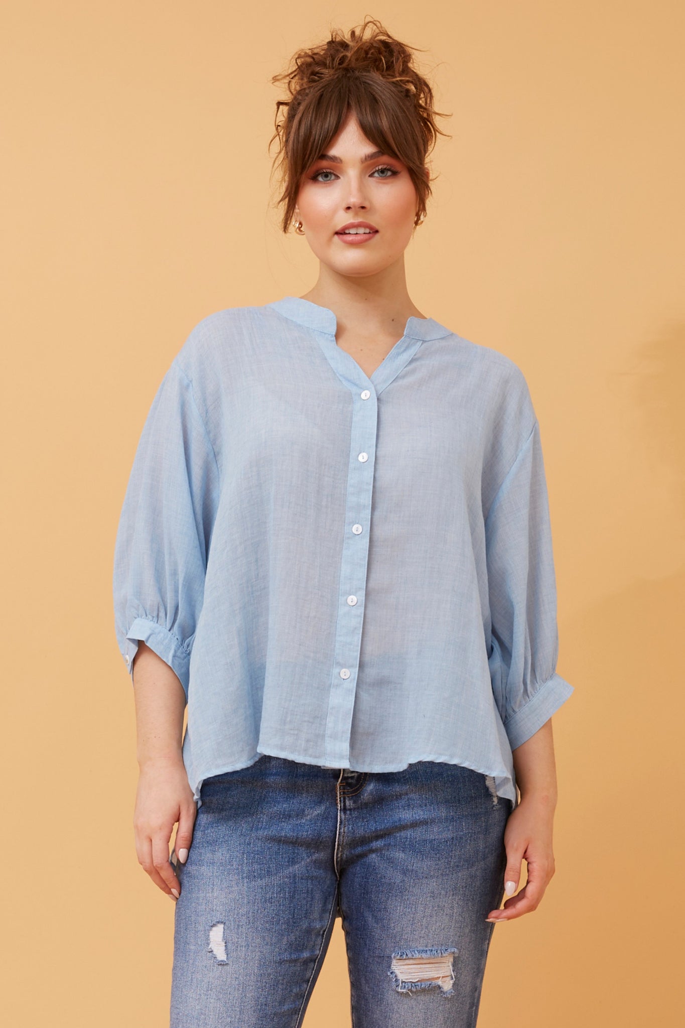 CKM BUTTON BACK DETAIL SHIRT