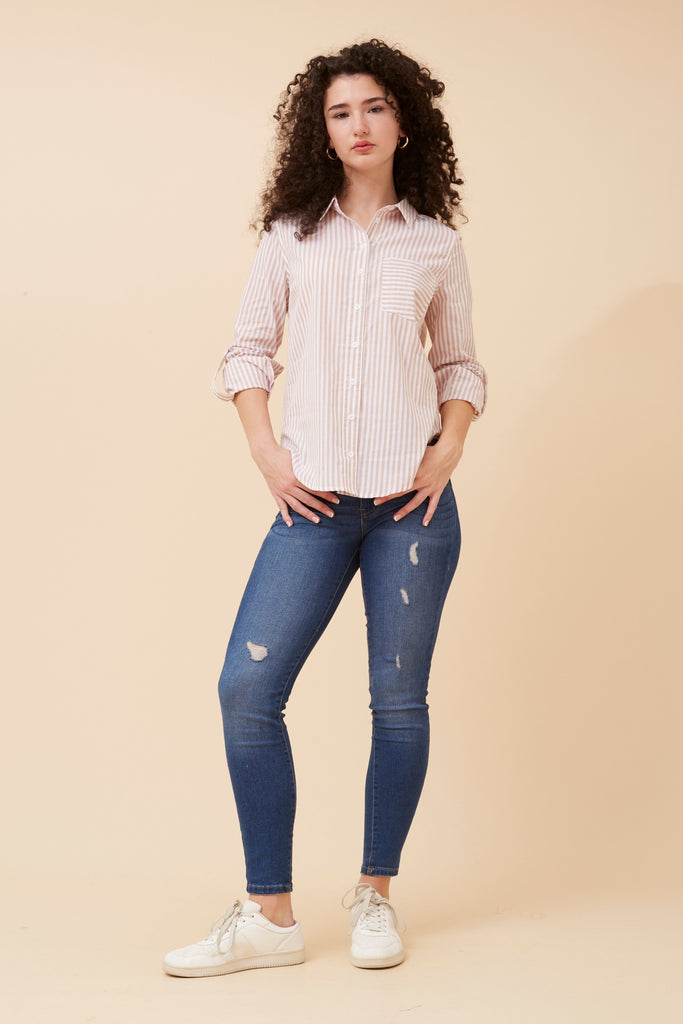 CKM - STRIPE PRINT SHIRT