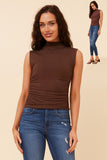 CKM - HIGH NECK RUCHED TANK