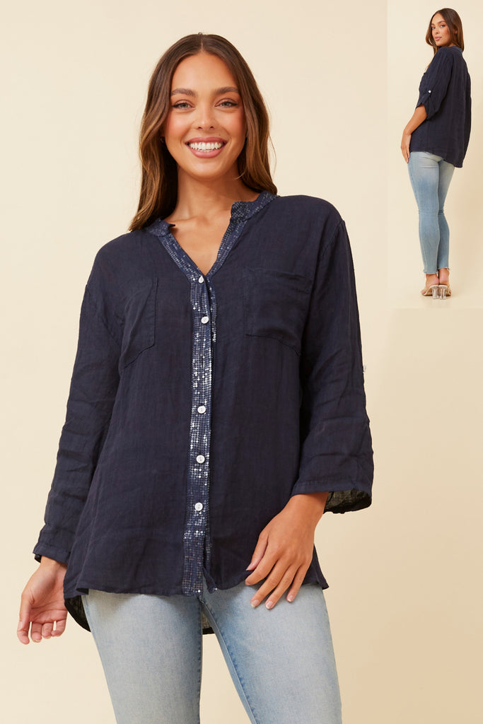 CKM - SEQUIN DETAIL TOP