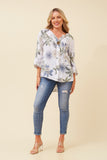 CKM - BUTTON DETAIL LEAF PRINT