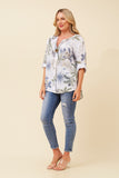 CKM - BUTTON DETAIL LEAF PRINT