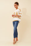 CKM - 3/4 SLEEVE PRINTED TOP