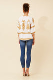 CKM - 3/4 SLEEVE PRINTED TOP