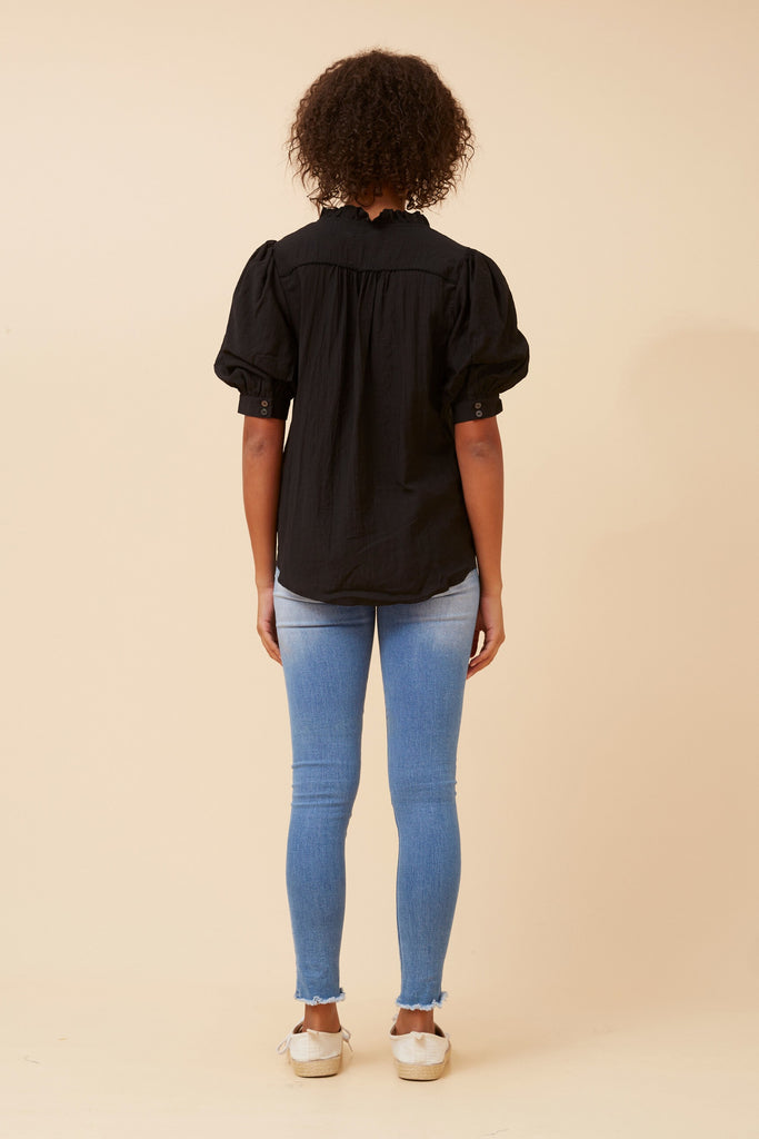 CKM - SHORT PUFF SLEEVE BLOUSE
