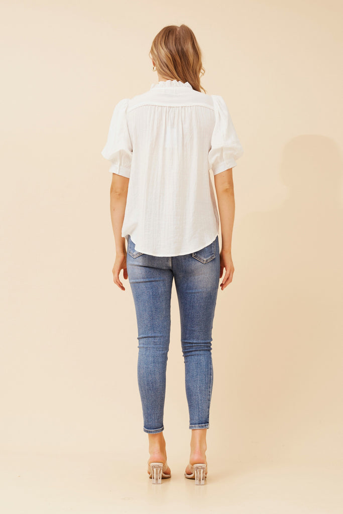 CKM - SHORT PUFF SLEEVE BLOUSE