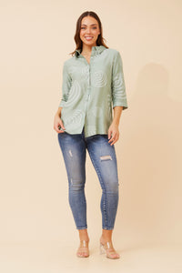 CKM - 3/4 SLEEVE PRINTED SHIRT