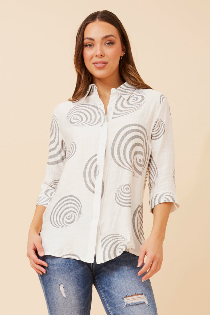CKM - 3/4 SLEEVE PRINTED SHIRT