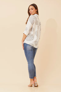 CKM - 3/4 SLEEVE PRINTED SHIRT