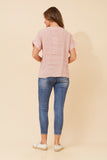 BOTTEGA MODA - SHORT SLEEVE BUTTON DETAIL TOP