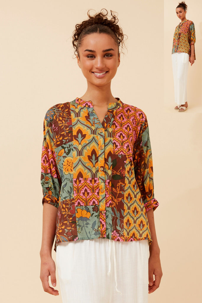 CKM - PATCHWORK PRINT SHIRT