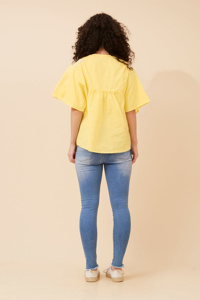 CKM - LACE DETAIL TOP WITH NECK TIE