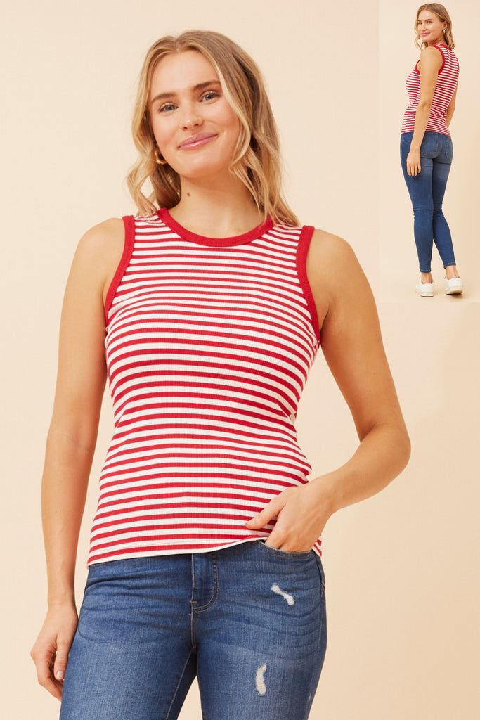 CKM - STRIPE RIB SINGLET