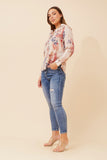 CKM - LONG SLEEVE FLORAL PRINT SHIRT