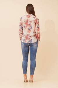 CKM - LONG SLEEVE FLORAL PRINT SHIRT