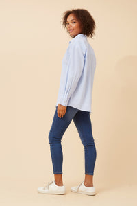 CKM - LONG SLEEVE STRIPE PRINT SHIRT