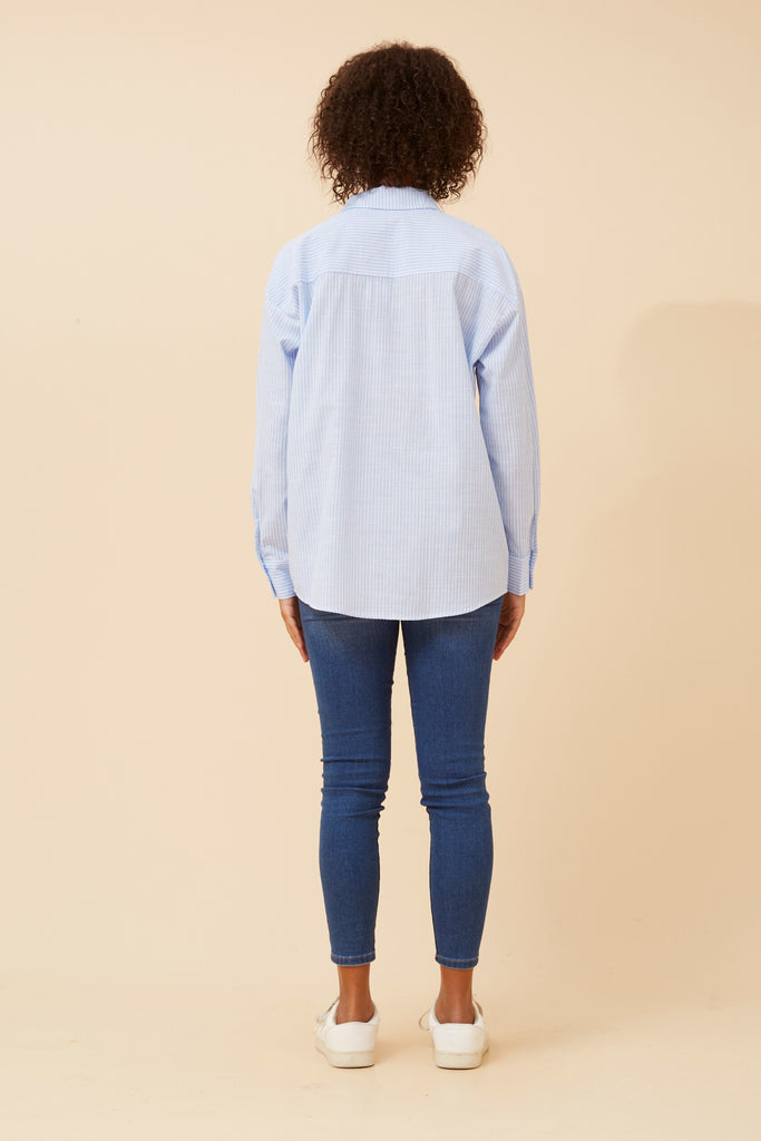 CKM - LONG SLEEVE STRIPE PRINT SHIRT