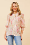 CKM - BALLOON SLEEVE PRINTED BLOUSE