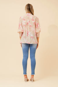 CKM - BALLOON SLEEVE PRINTED BLOUSE