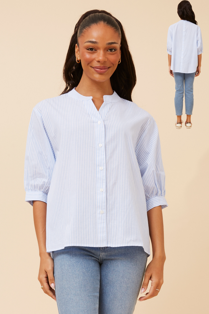 CKM - 3/4 SLEEVE BUTTON SHIRT