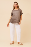 BOTTEGA MODA - SHORT SLEEVE SOLID TOP