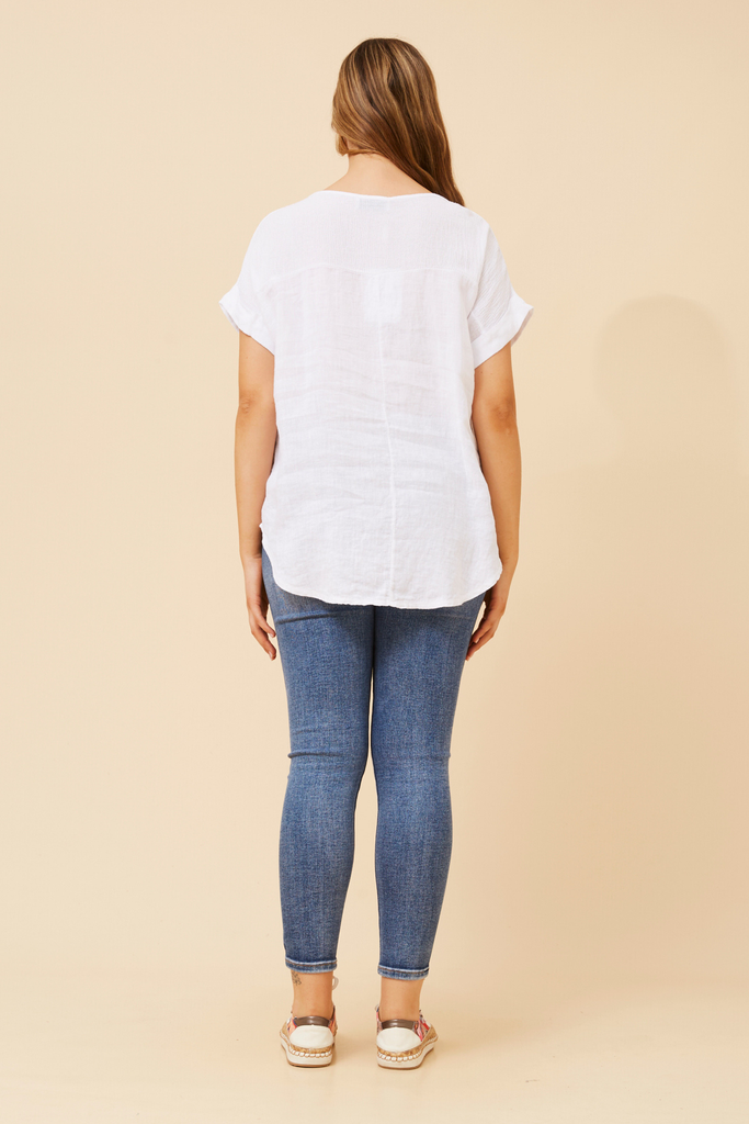 BOTTEGA MODA - SHORT SLEEVE SOLID TOP