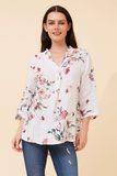 BOTTEGA MODA - 3/4 ROLLUP SLEEVE TOP