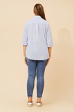 CKM - 3/4 ROLL-UP SLEEVE SHIRT COCONUT BUTTONS