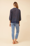 CKM - SHEER HEM BUTTON DOWN TOP