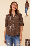 CKM - FLORAL EMBROIDERRED TOP