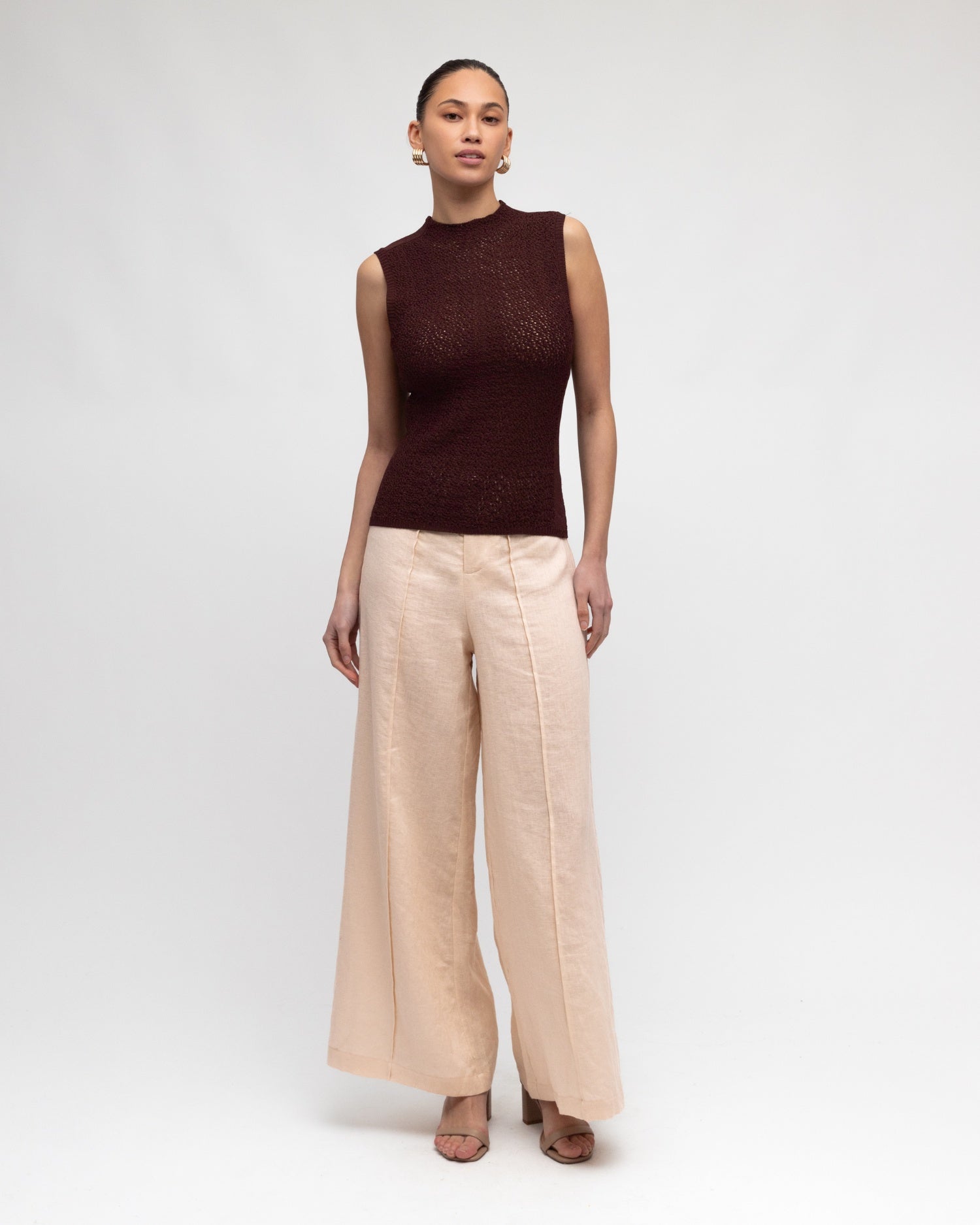 WHITE CLOSET - SHEER KNIT TOP