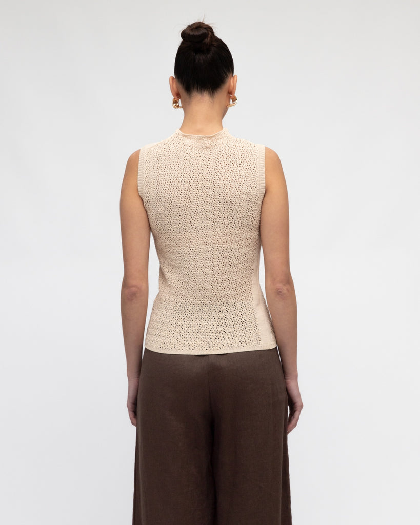 WHITE CLOSET - SHEER KNIT TOP