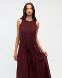 WHITE CLOSET - A LINE PINTUCK DRESS