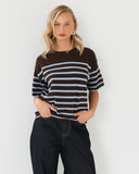 WHITE CLOSET - SADIE STRIPE KNIT TEE