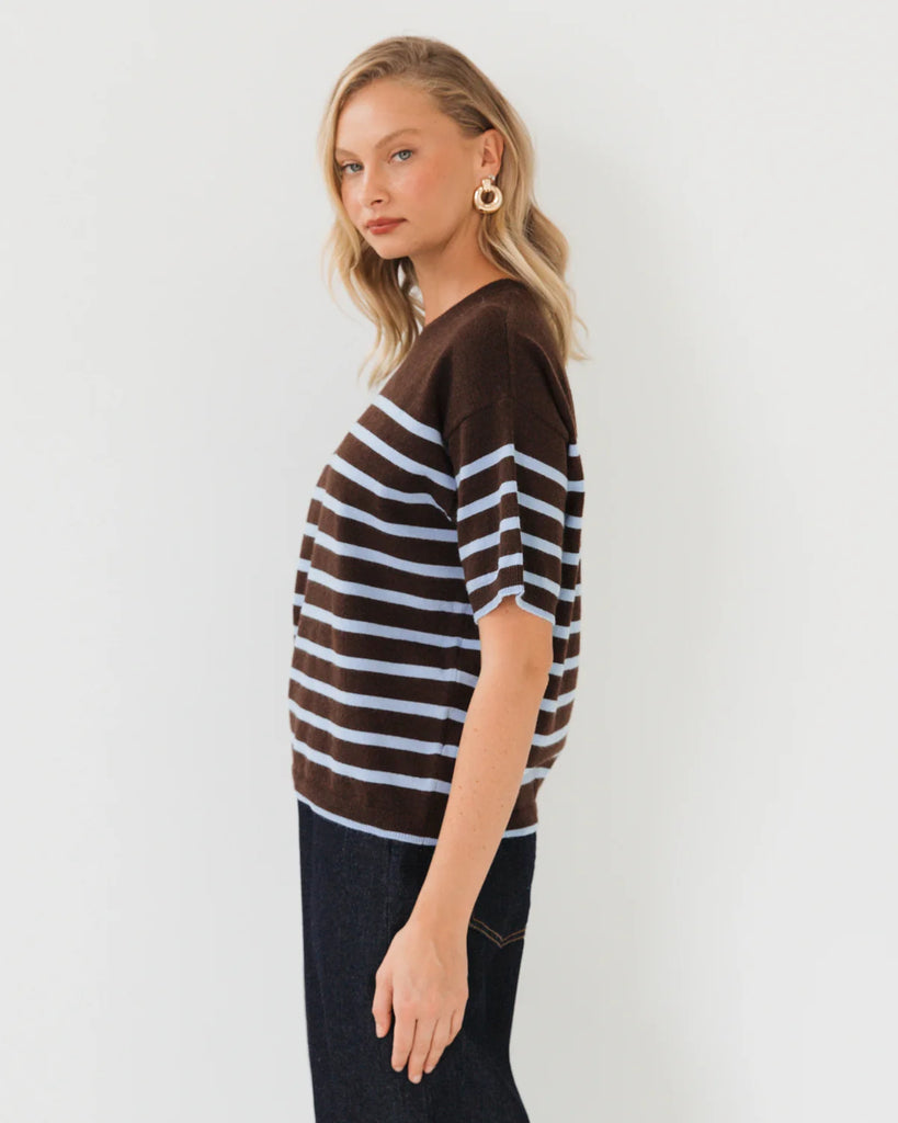 WHITE CLOSET - SADIE STRIPE KNIT TEE