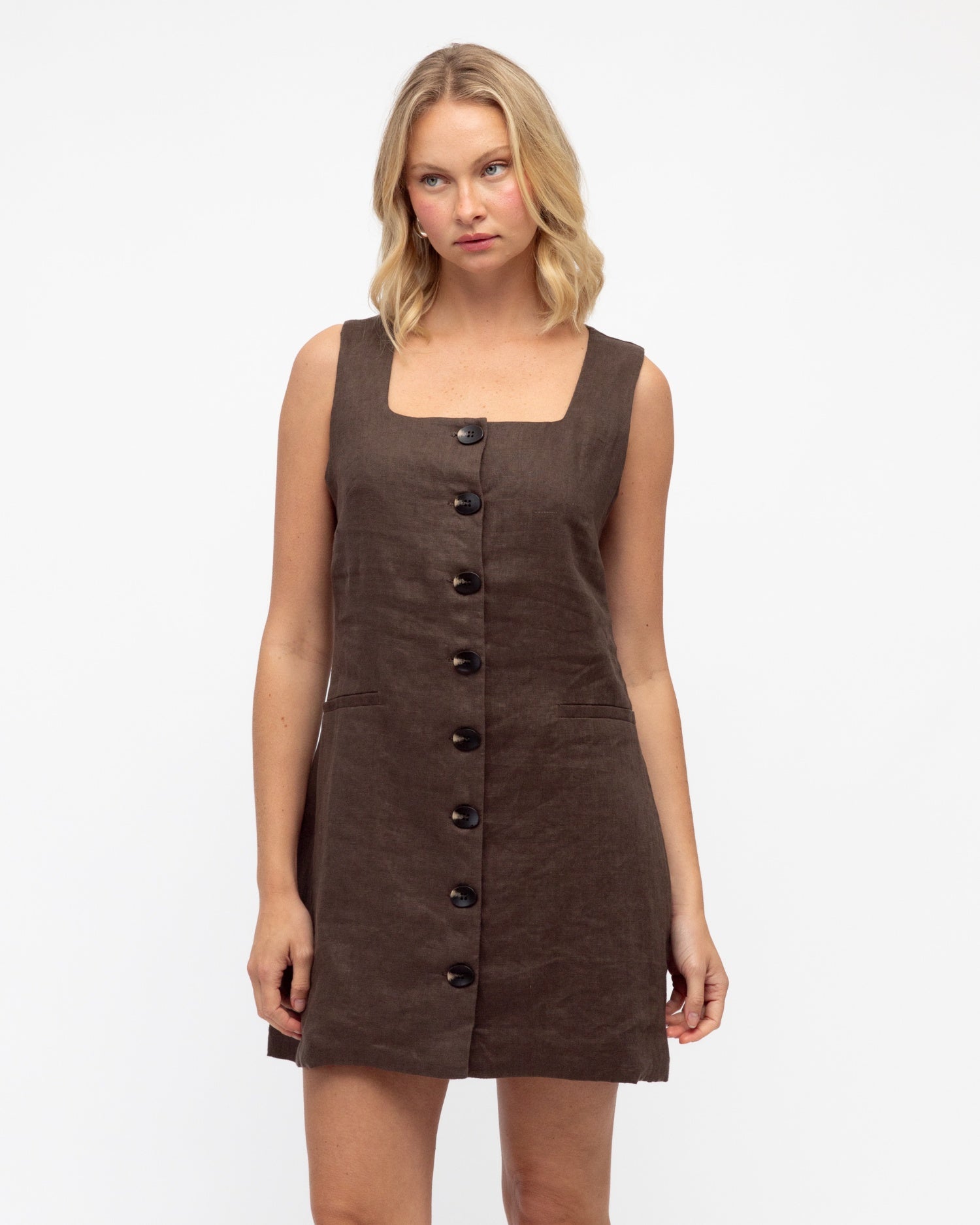 WHITE CLOSET - MINI VEST DRESS