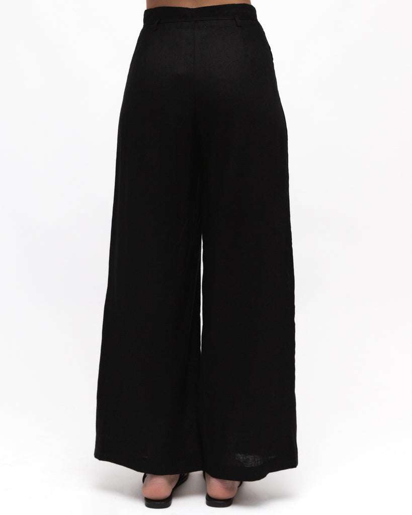 WHITE CLOSET - WIDE LEG PANTS WITH TIE
