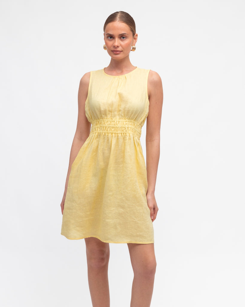 WHITE CLOSET - WAIST DETAIL MINI DRESS