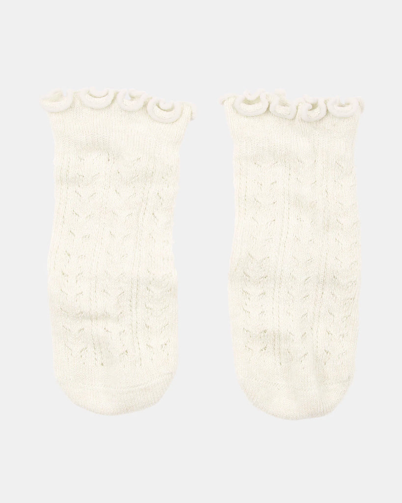 TOSHI - ORGANIC SOCKS KNEE FRILLY LACE