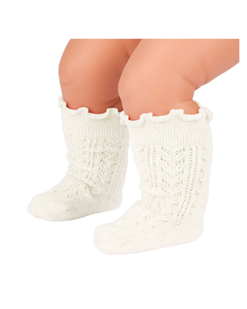 TOSHI - ORGANIC SOCKS KNEE FRILLY LACE