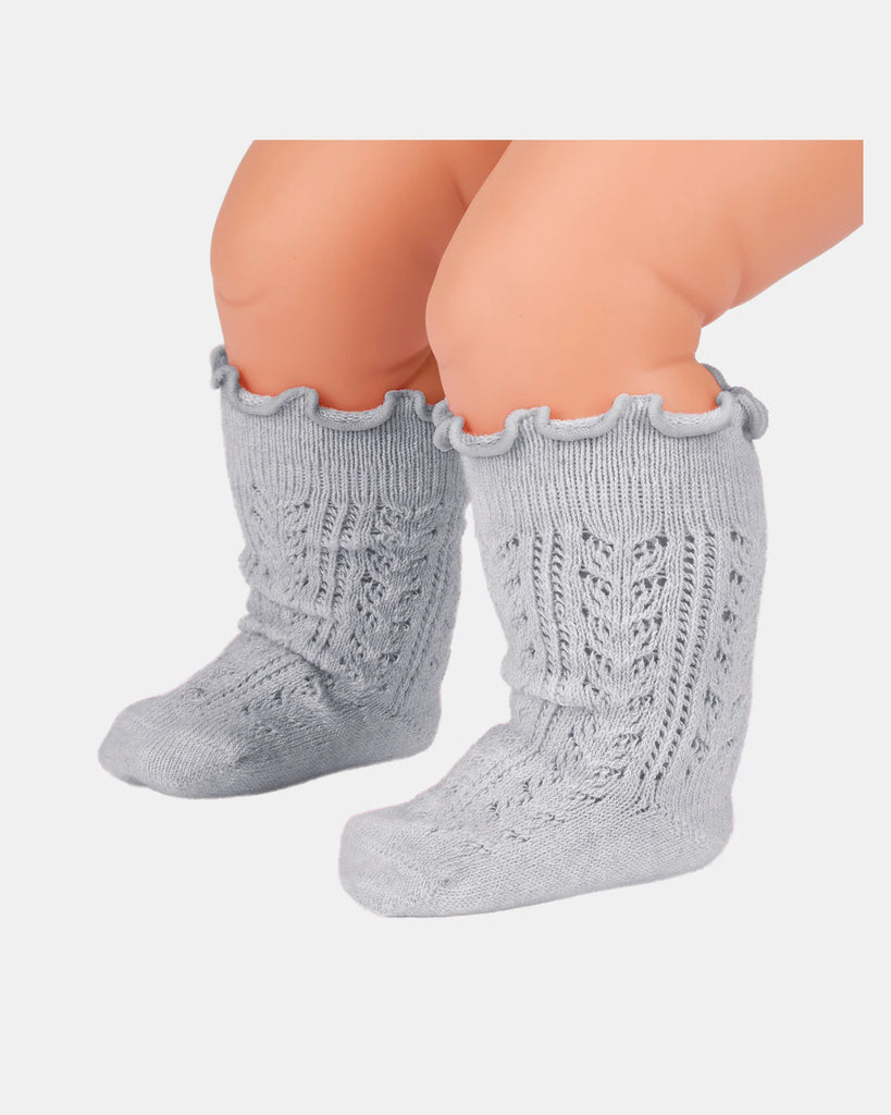 TOSHI - ORGANIC SOCKS KNEE FRILLY LACE