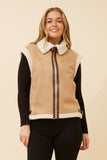CKM - SLEEVELESS FAUX SHEARLING VEST