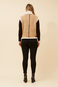 CKM - SLEEVELESS FAUX SHEARLING VEST