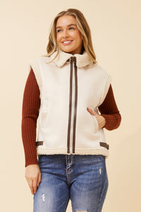 CKM - SLEEVELESS FAUX SHEARLING VEST