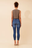 CKM - CROP LENGTH VEST WITH MOCK POCKETS